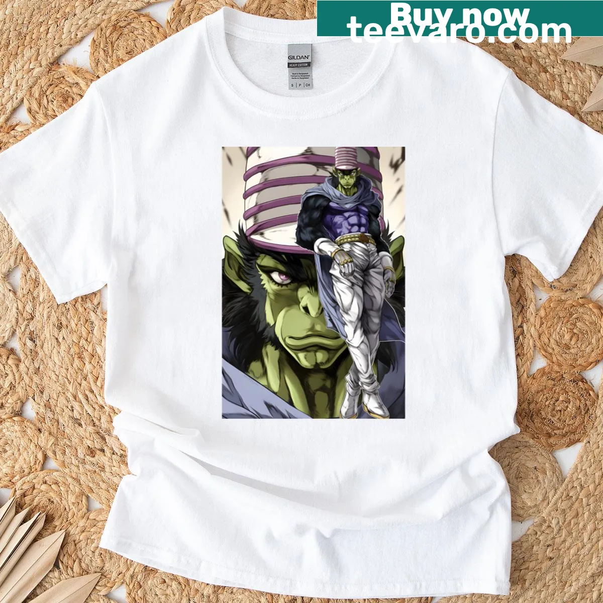 Playful Mojo Jostar T-shirt with humorous text — on a men's t-shirt