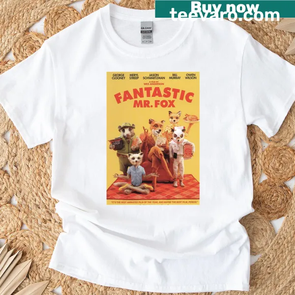 Vintage-style T-shirt featuring a whimsical fox graphic
