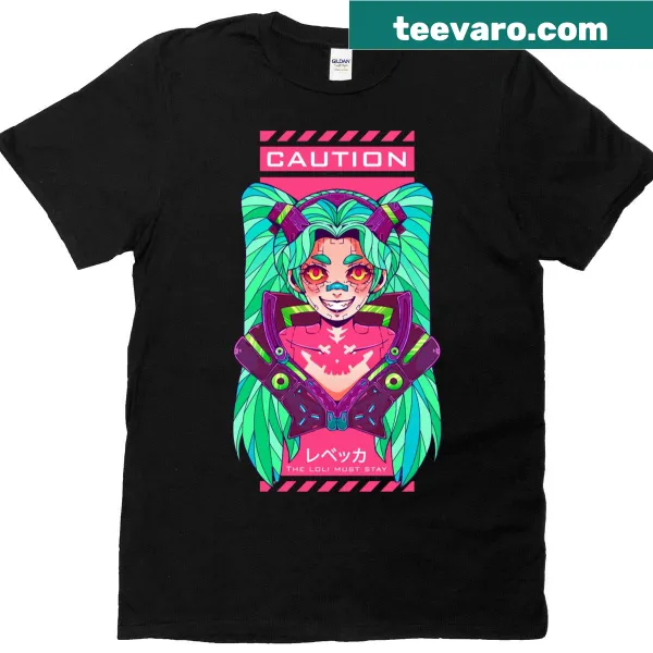Graceful anime princess Rebecca illustrated on a stylish t-shirt