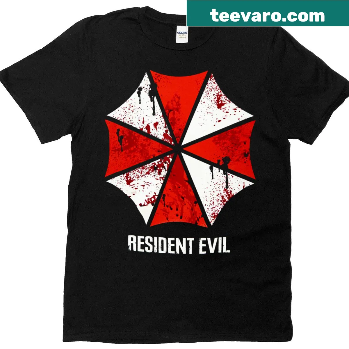 Vintage-style T-shirt inspired by Resident Evil movie with horror elements — on a men's t-shirt