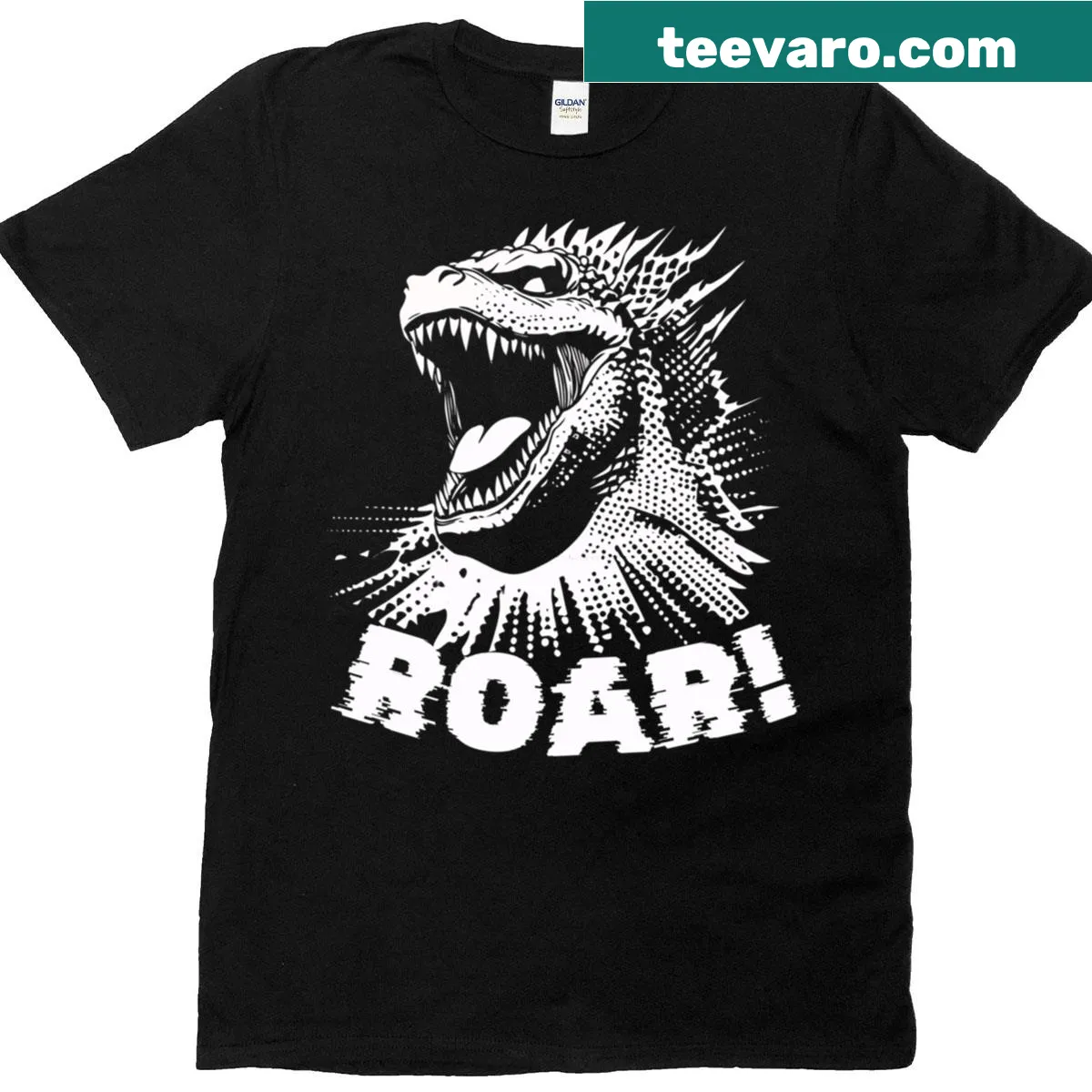 Vintage distressed t-shirt with a playful retro monster graphic — on a men's t-shirt