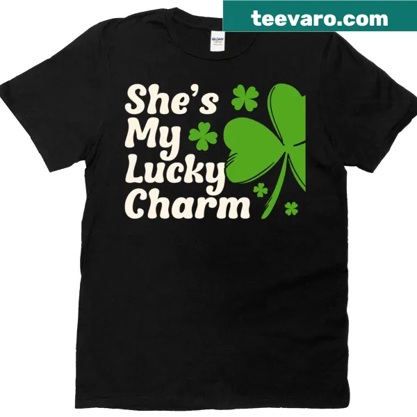 Cute St. Patrick's Day couple T-shirt with saying about charm
