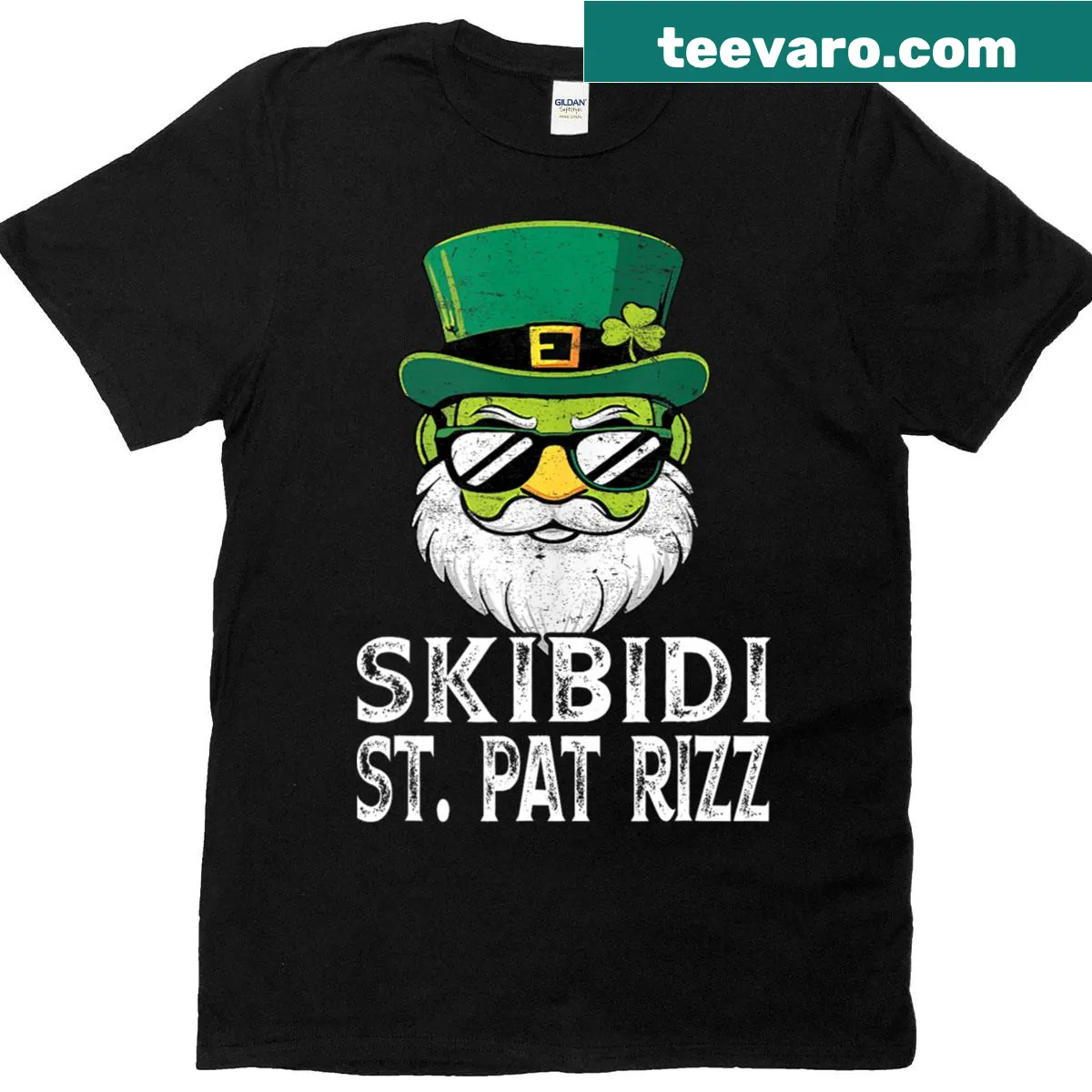 Cartoon leprechaun T-shirt for St. Patrick's Day — on a men's t-shirt