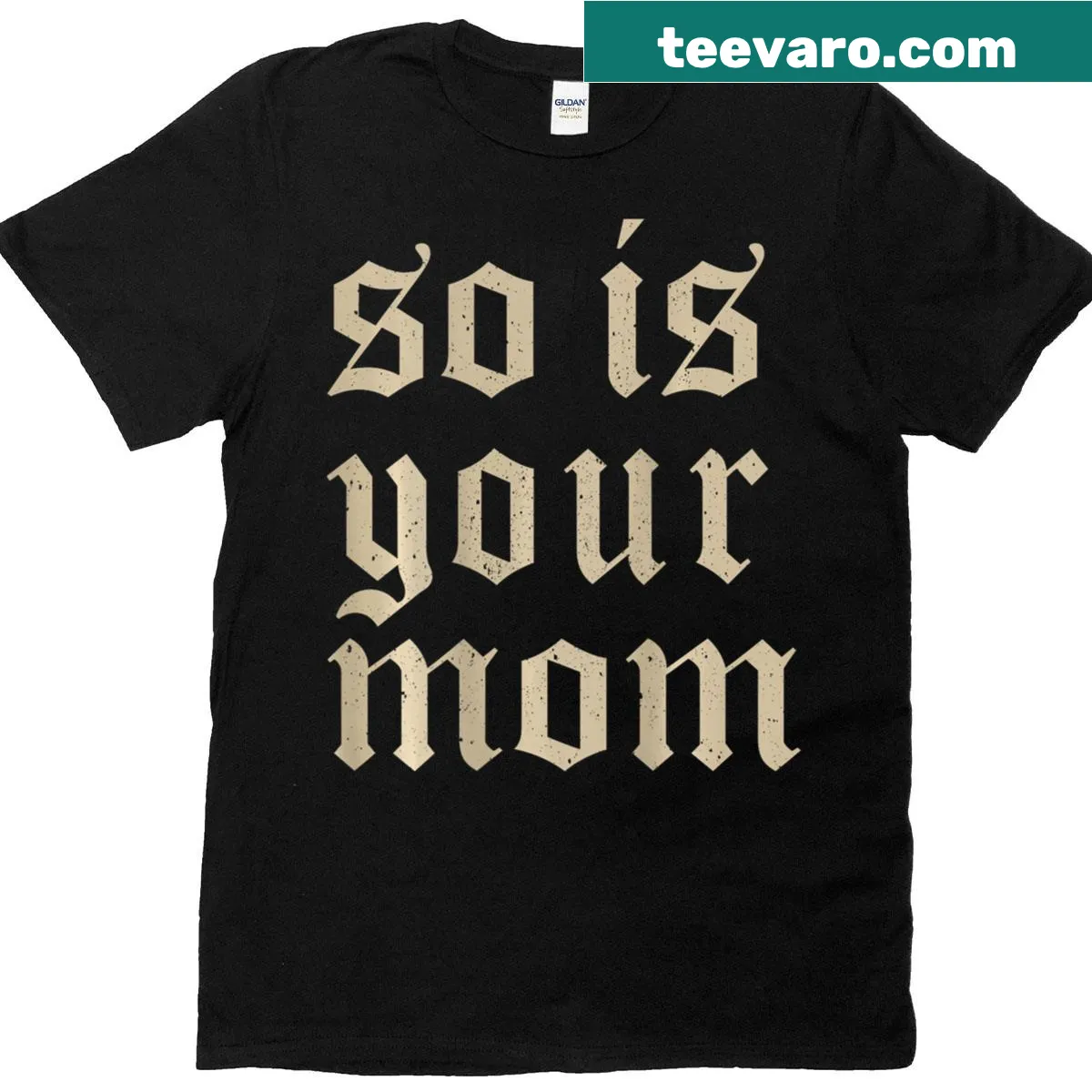 Vintage-style T-shirt for tattooed moms with humorous text — on a men's t-shirt