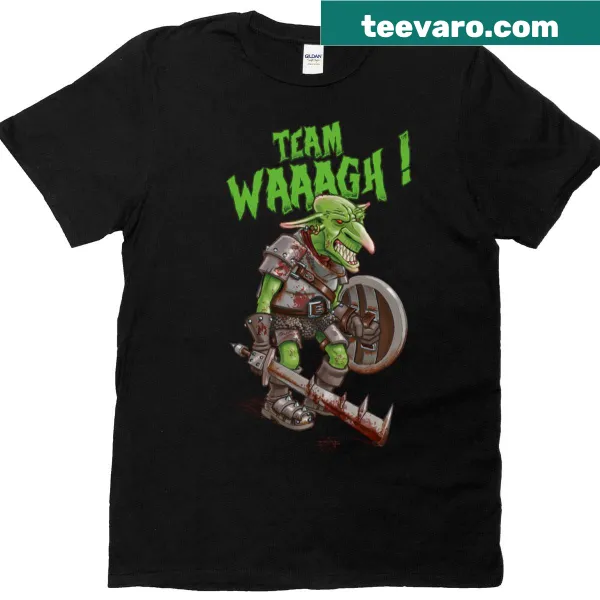 Playful gaming-themed Team Waaagh! t-shirt