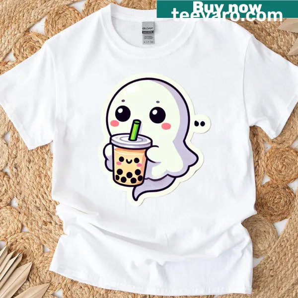 Cute ghost t-shirt for kids with playful Halloween design