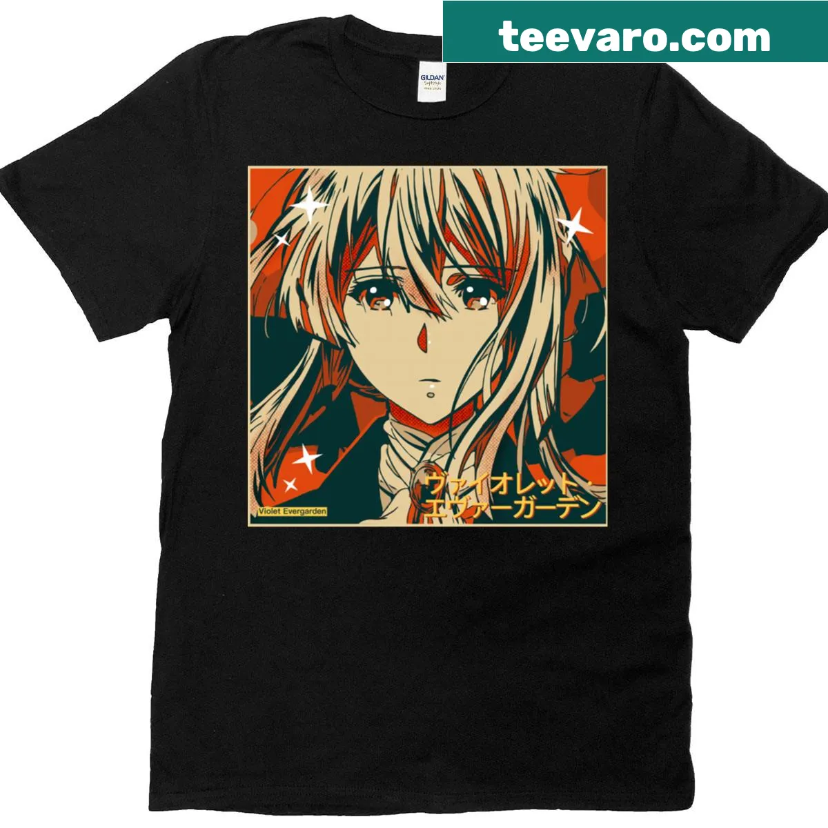 Lovely anime girl design on a T-shirt — on a men's t-shirt