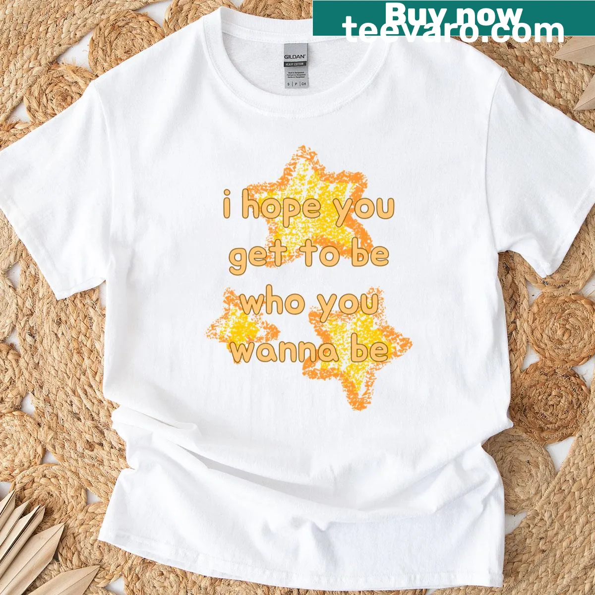 Inspirational T-shirt with the text 'Who You Want To Be!' in bold typography — on a men's t-shirt
