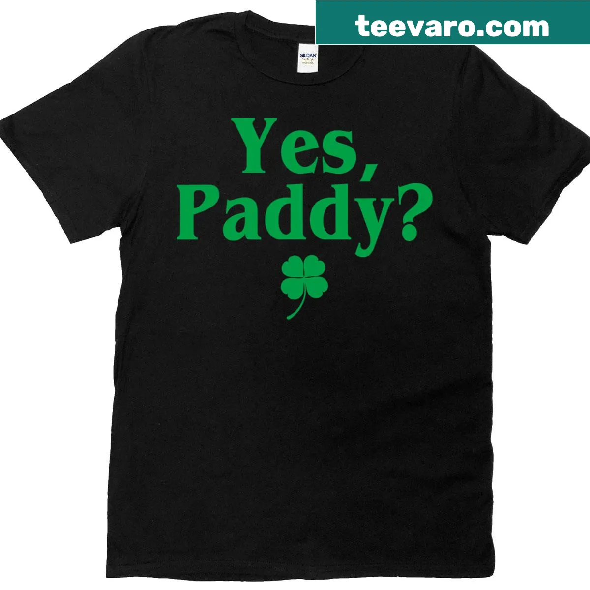 Funny St. Paddy's Day Irish baby t-shirt with bold text — on a men's t-shirt