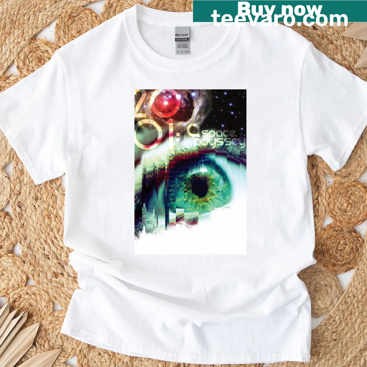T-shirt featuring iconic imagery from 2001: A Space Odyssey — on a men's t-shirt