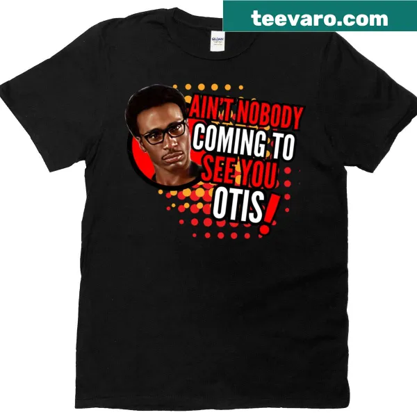 Funny T-shirt with Otis quote in red theme