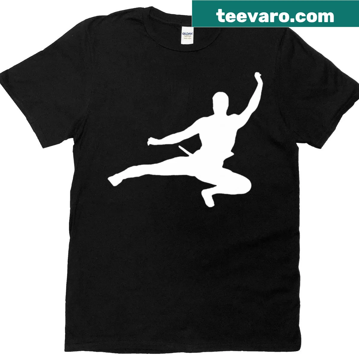 Bold typography design inspired by martial arts on a T-shirt — on a men's t-shirt