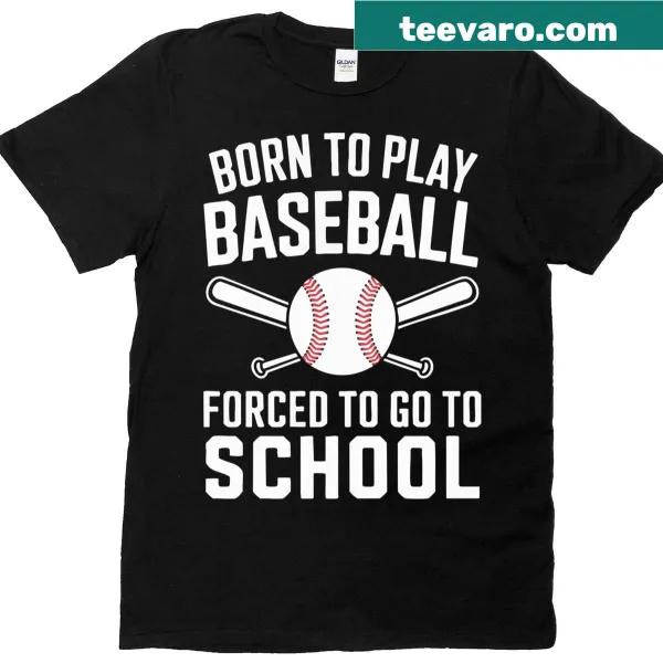 Funny student athlete baseball t-shirt with playful typography