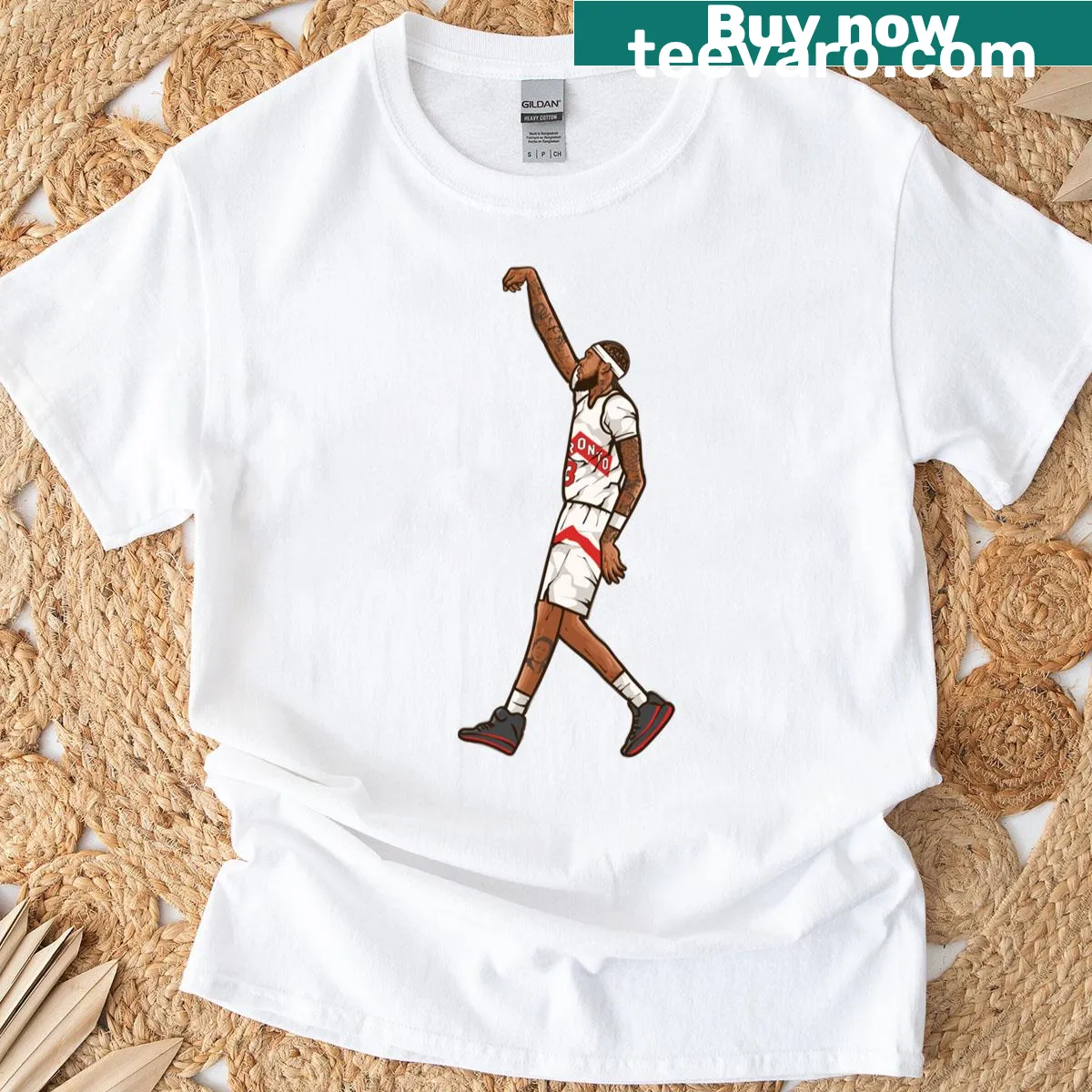 Cartoon Brandon Ingram t-shirt with playful graphic — on a men's t-shirt