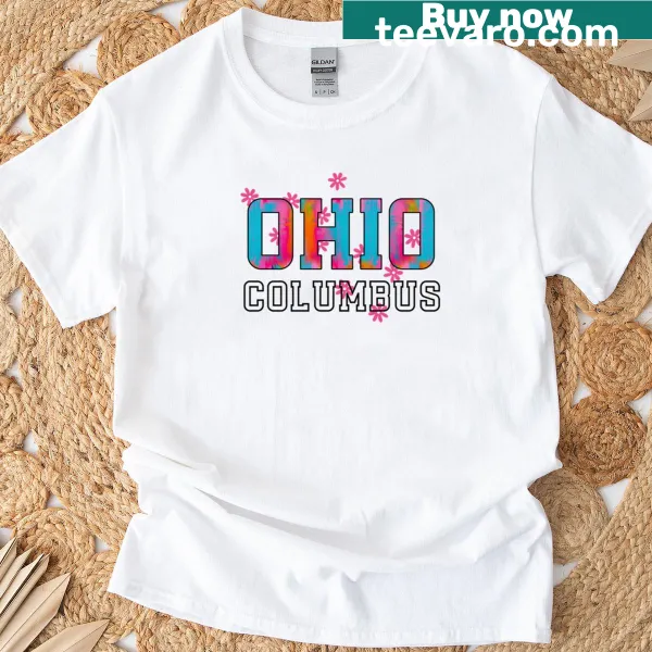 Ohio Flowers T-shirt with floral illustration design