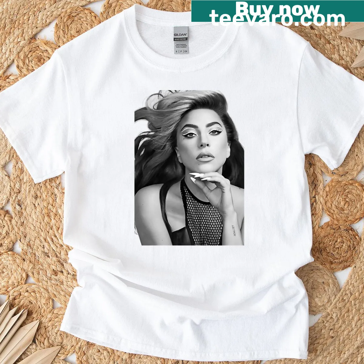 Graphic tribute to Lady Gaga on a T-shirt — on a men's t-shirt