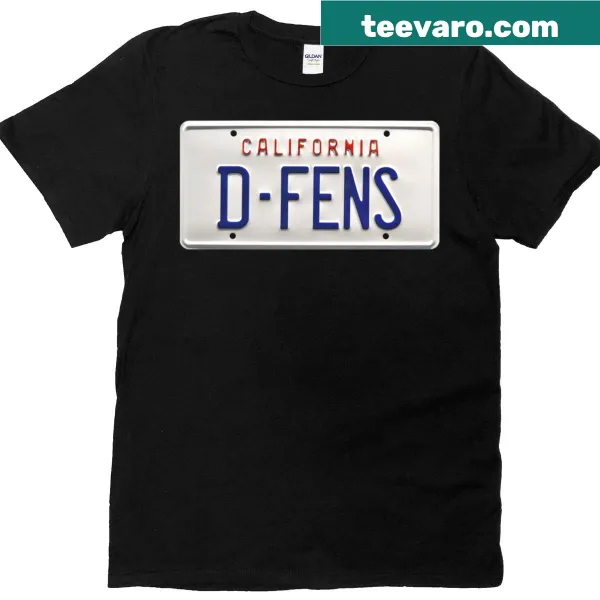 T-shirt featuring a California license plate from the movie Falling Down.