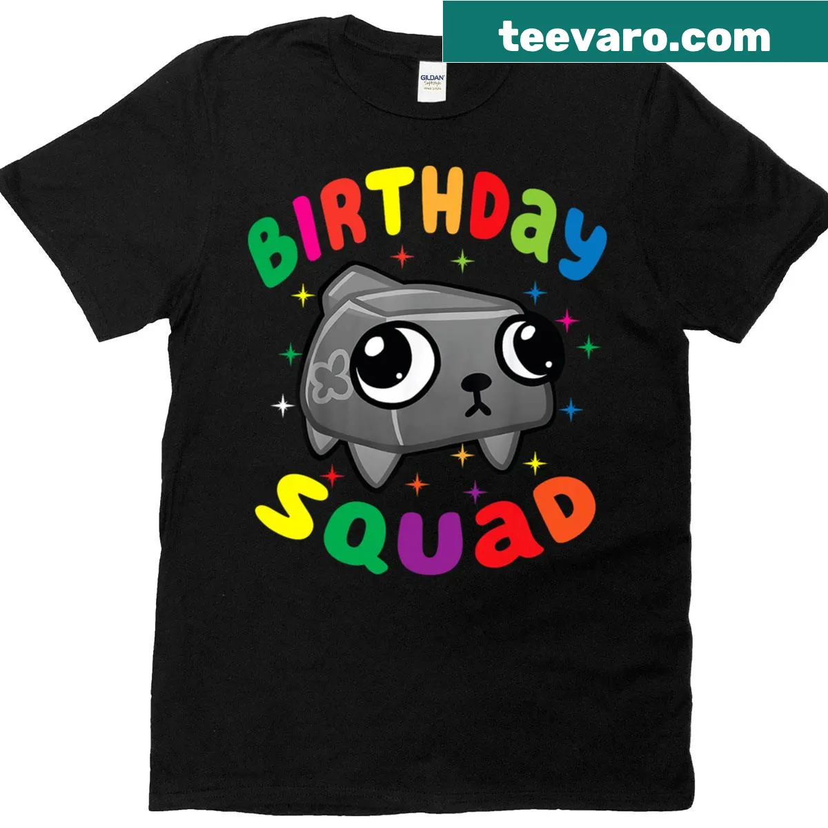 Kids T-shirt featuring friendly pebbles celebrating birthdays. — on a men's t-shirt