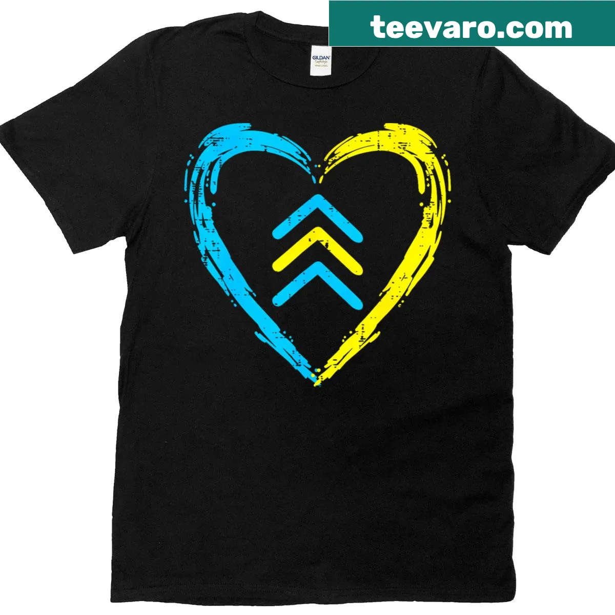 Arrows graphic T-shirt promoting Down Syndrome awareness — on a men's t-shirt