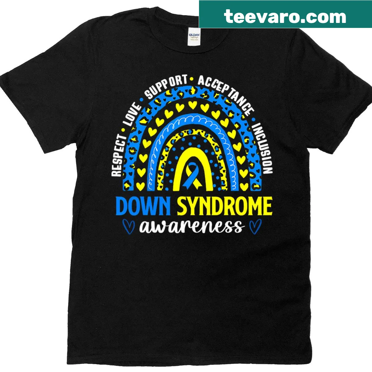 T-shirt promoting Down Syndrome support and awareness — on a men's t-shirt