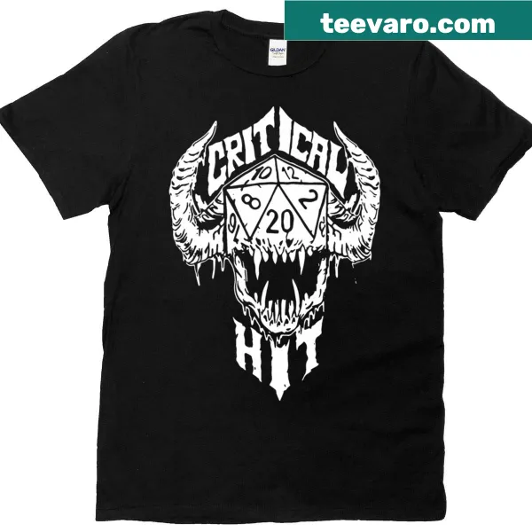 Typography graphic T-shirt for fans of Critical Role and dungeon gaming.