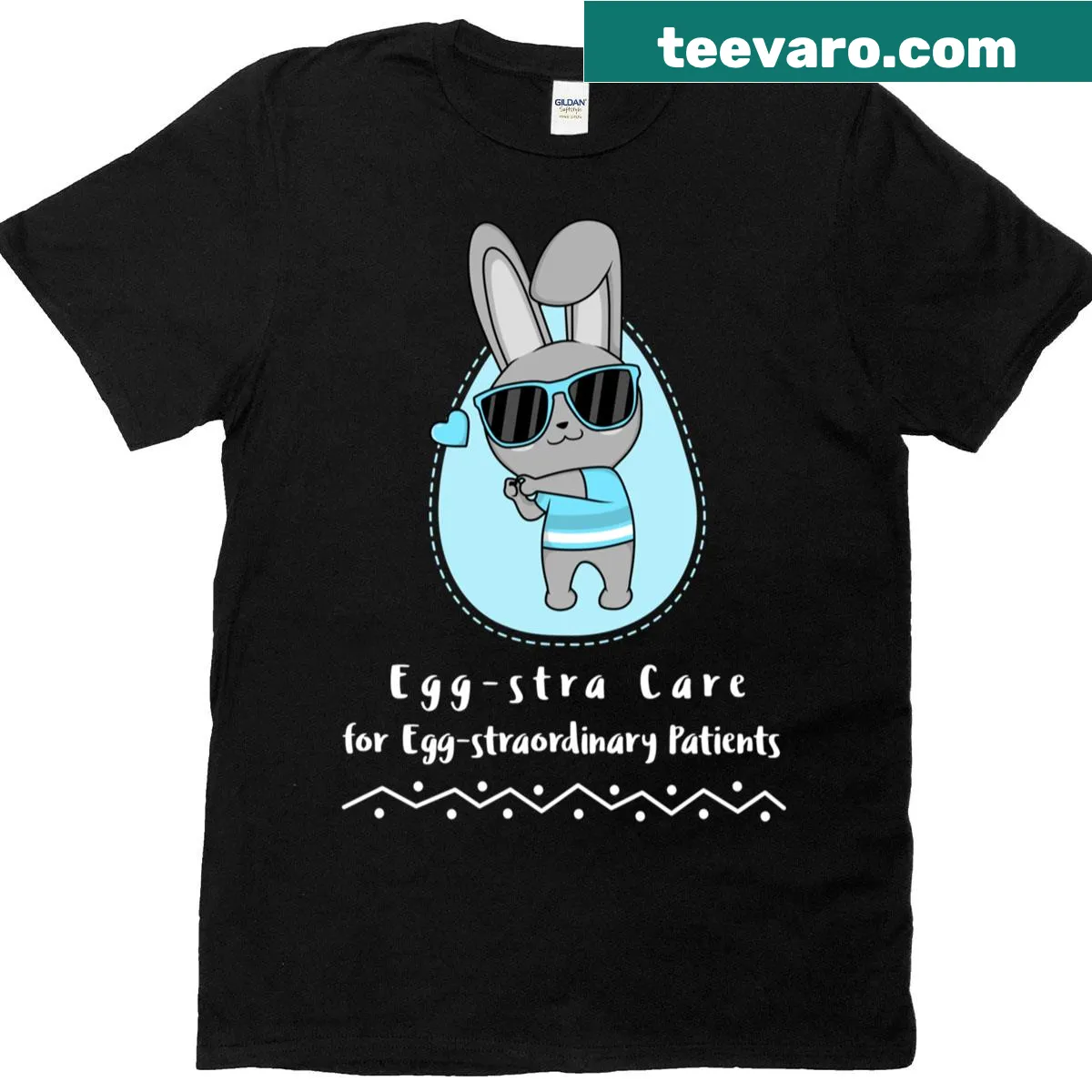 Wholesome Egg Stra Care graphic T-shirt for nurses — on a men's t-shirt
