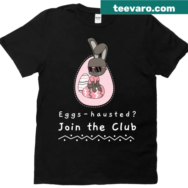 Funny cartoon t-shirt featuring eggs and a pun