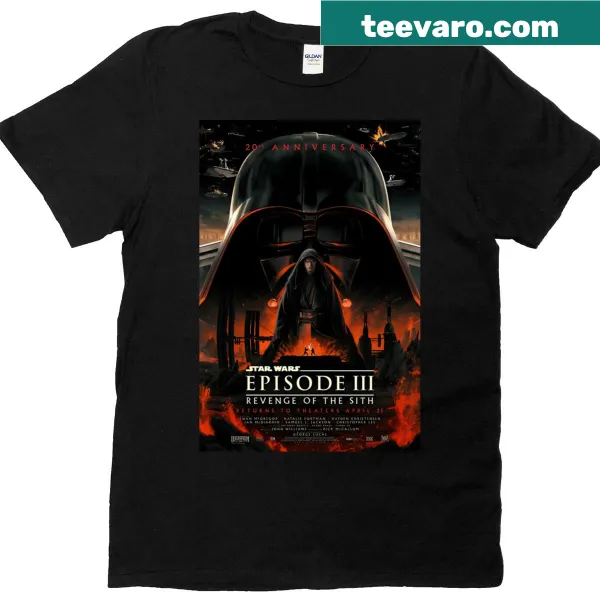 T-shirt featuring graphics inspired by Episode III Revenge of the Sith