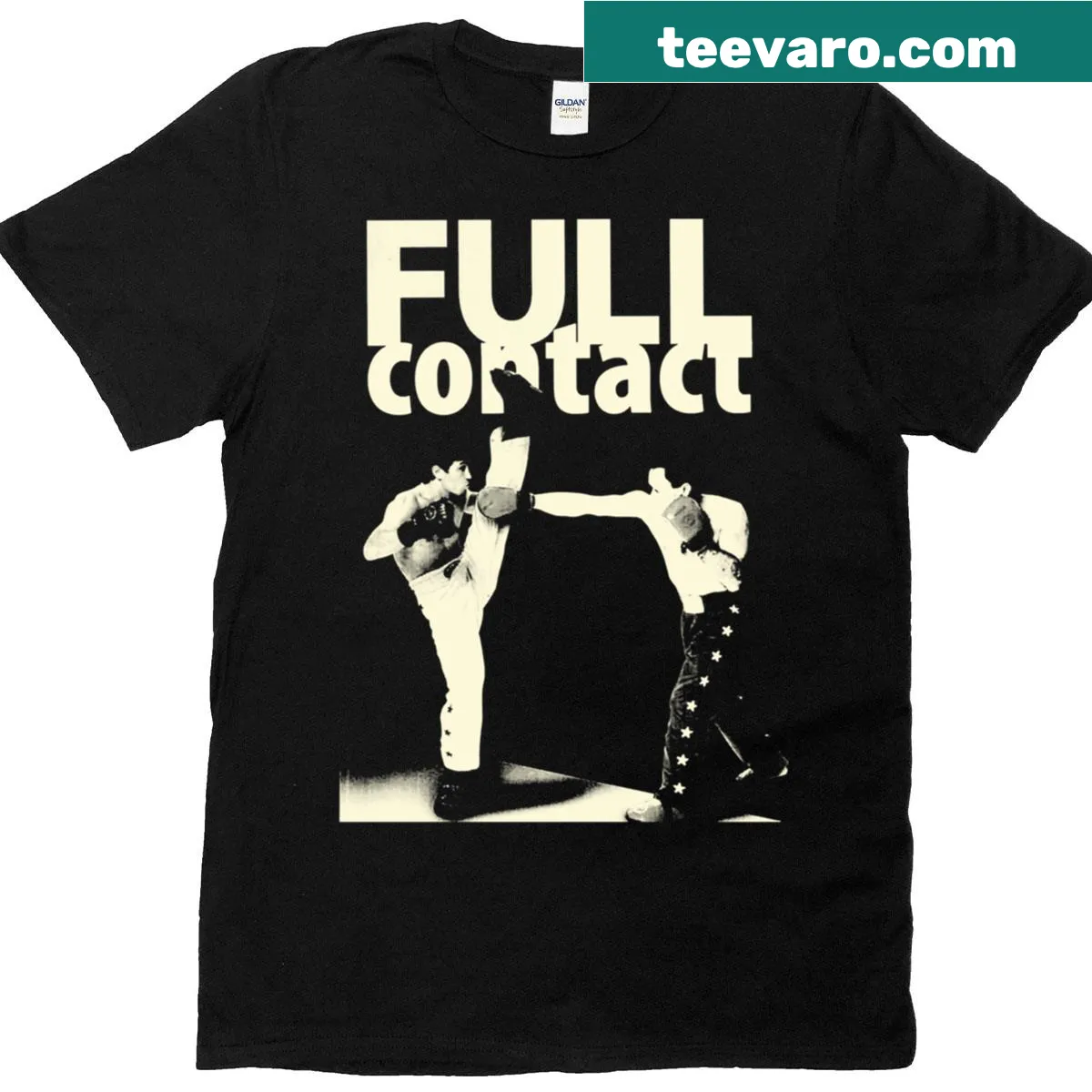 Full Contact Martial Art T-shirt with bold typography design — on a men's t-shirt
