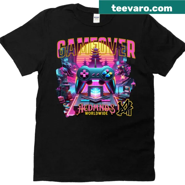 Cyberpunk themed T-shirt with a 'Game Over' graphic design.