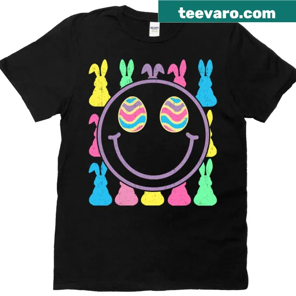Cartoon bunny graphic T-shirt for Easter celebrations
