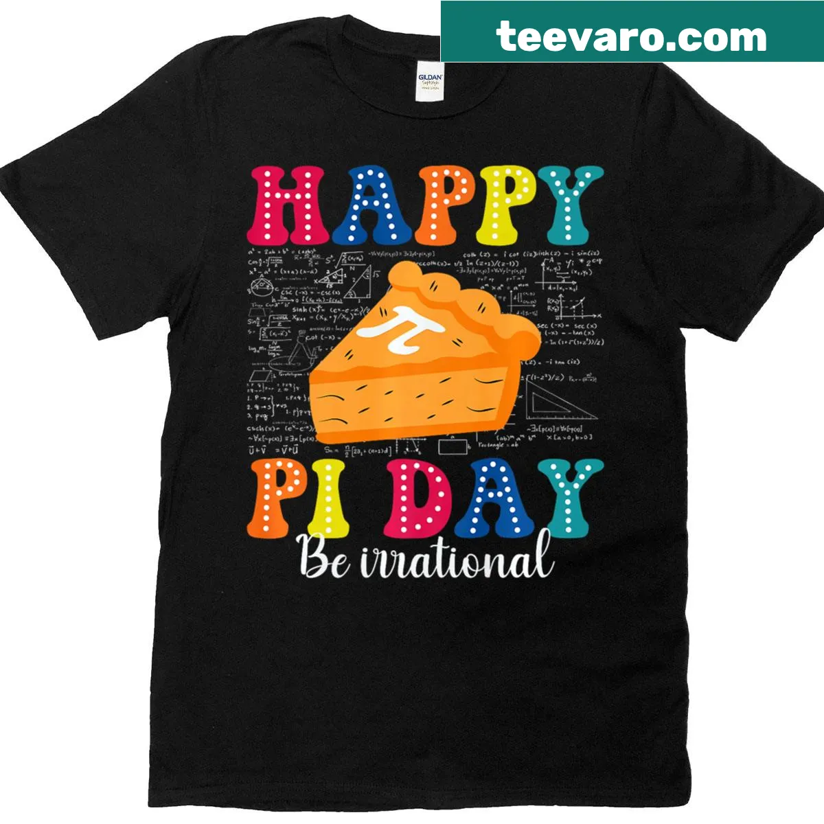 Funny Pi Day T-shirt with humorous math-themed graphic — on a men's t-shirt