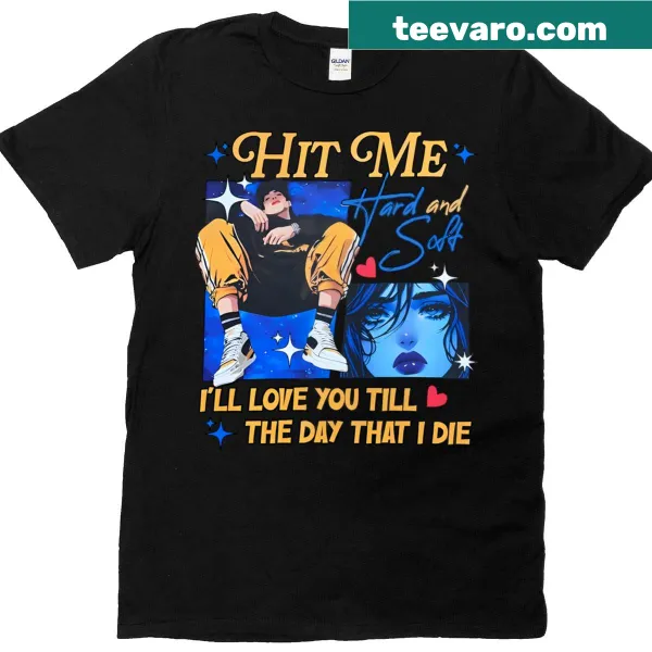Billie Eilish-inspired T-shirt for 'Hit Me Hard And Soft 2024 Tour'.
