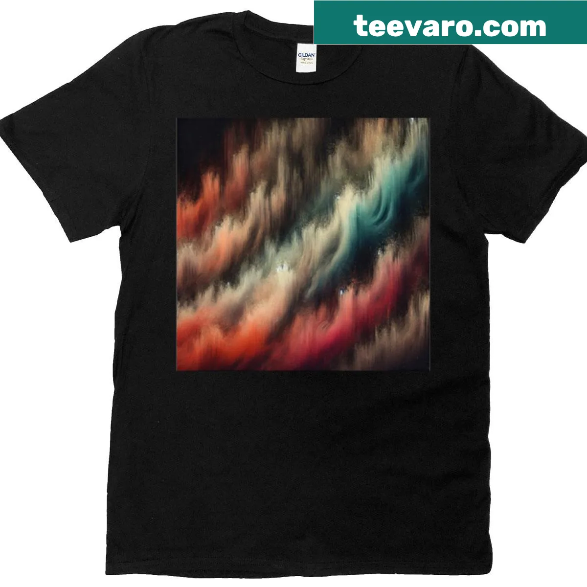 Minimalist design featuring textured tones in motion. — on a men's t-shirt