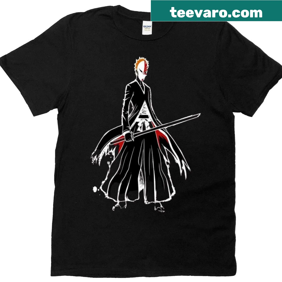 Stylized graphic of Ichigo on a t-shirt — on a men's t-shirt
