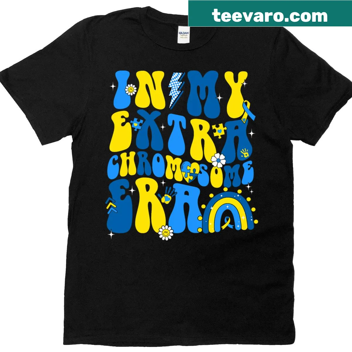 T-shirt with the phrase 'In My Extra Chromosome Era' for kids — on a men's t-shirt