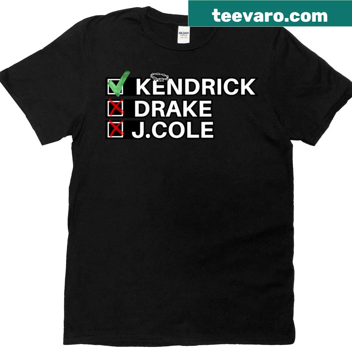 Kendrick Lamar Hip Hop Legend T-shirt with bold typography — on a men's t-shirt