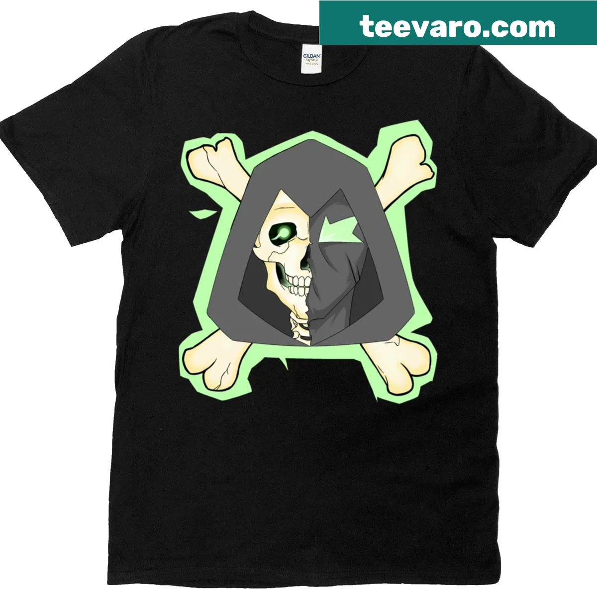 Edgy t-shirt featuring an intricate skull graphic — on a men's t-shirt