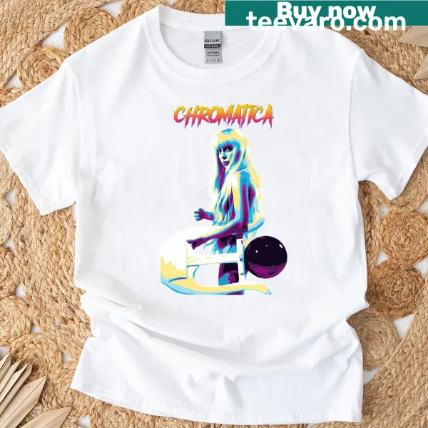 Retro-inspired T-shirt reflecting Lady Gaga's 80s style