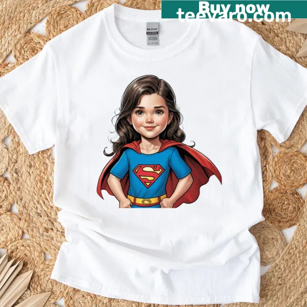 Little Hero Rising T-shirt with inspiring illustration of a child hero.