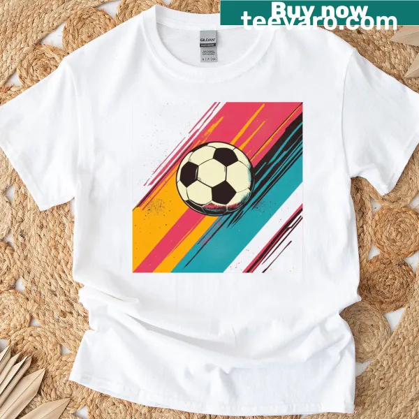 Football player graphic on a t-shirt for football lovers.
