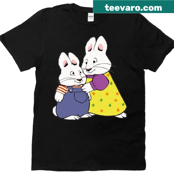 Vintage-style t-shirt featuring Max and Ruby characters
