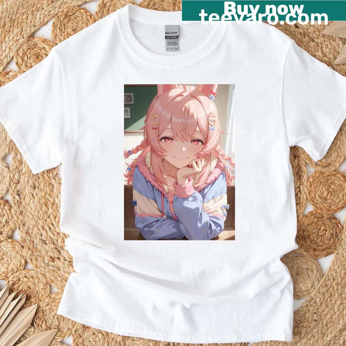 Illustrated Pippa graphic T-shirt for playful everyday wear. — on a men's t-shirt