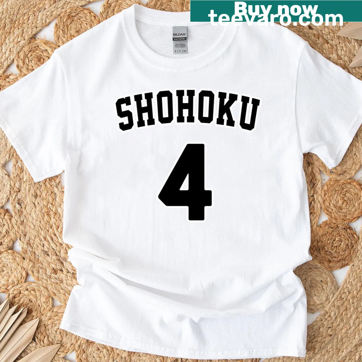 Retro basketball Jersey Number 4 graphic T-shirt — on a men's t-shirt