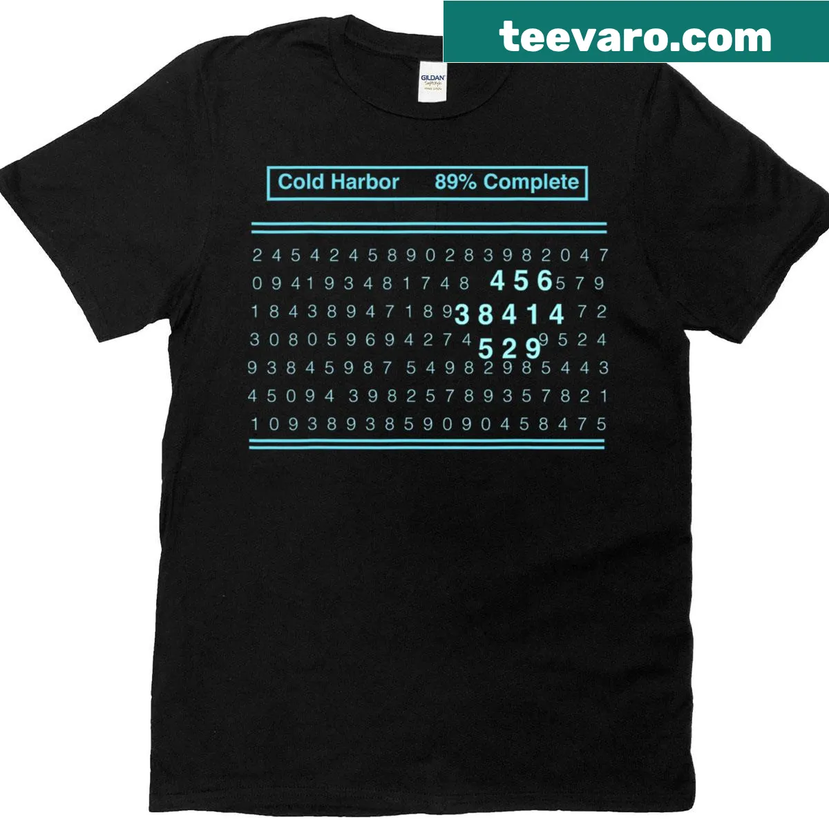 Scary numbers t-shirt inspired by Severance with bold typography — on a men's t-shirt