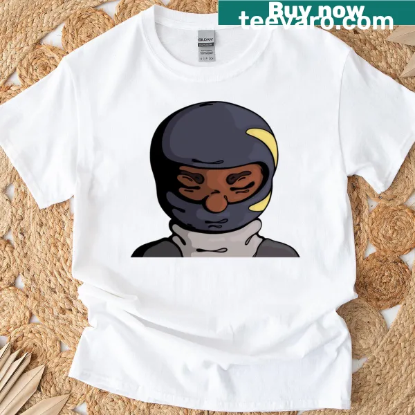 Musical-themed cover art design on t-shirt