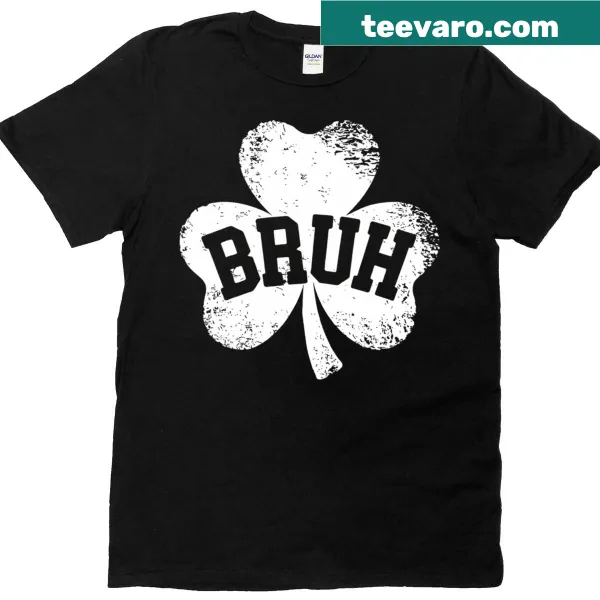 Bruh Boys design with shamrocks for kids' St. Patrick's Day T-shirt