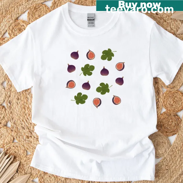 Cute T-shirt featuring an illustration of sweet figs