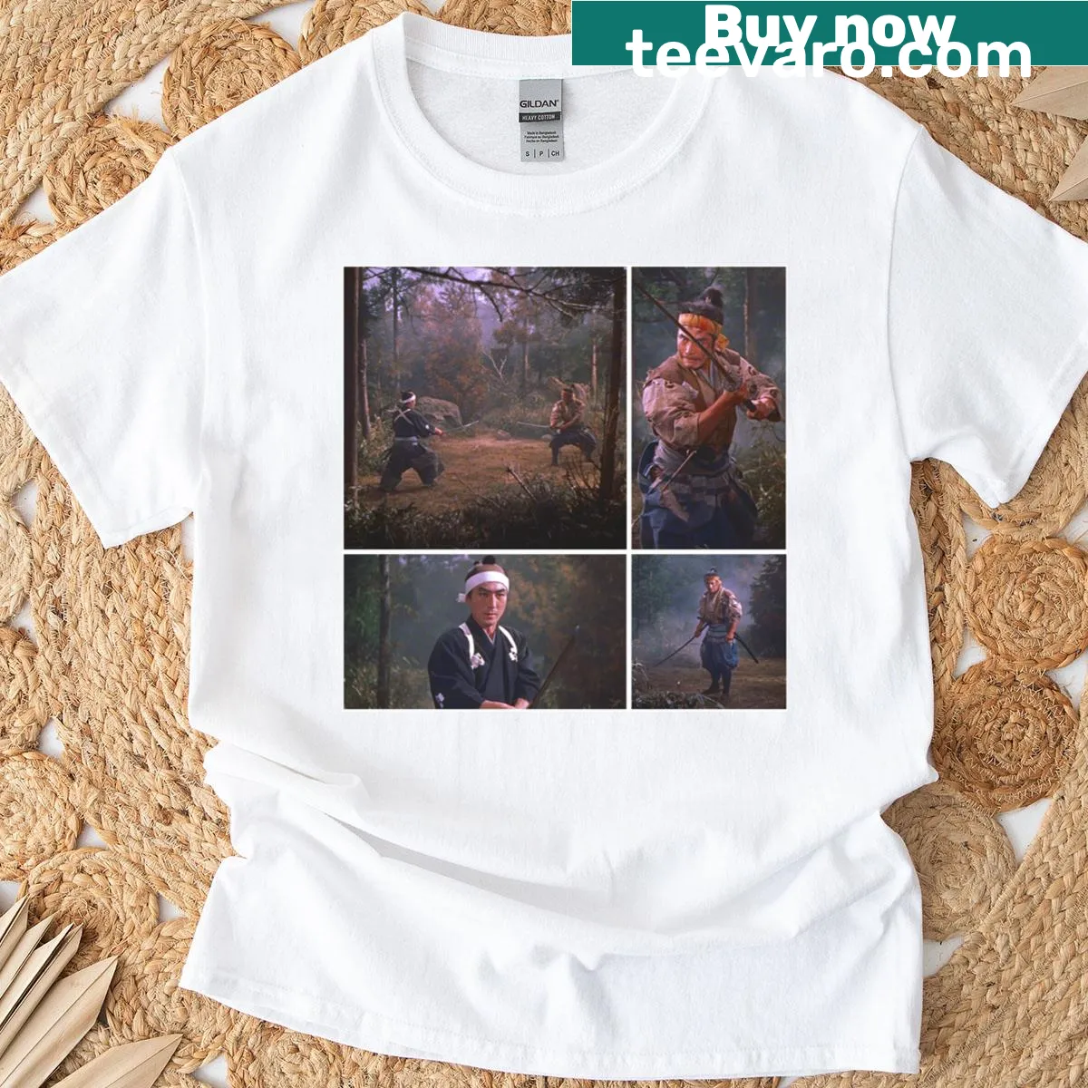 Inspirational warrior-themed T-shirt with motivational text — on a men's t-shirt