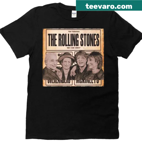 Vintage distressed Rolling Stones t-shirt with 'Not Fade Away' text